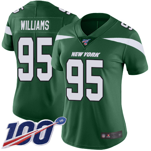 New York Jets Limited Green Women Quinnen Williams Home Jersey NFL Football #95 100th Season Vapor Untouchable->nfl t-shirts->Sports Accessory